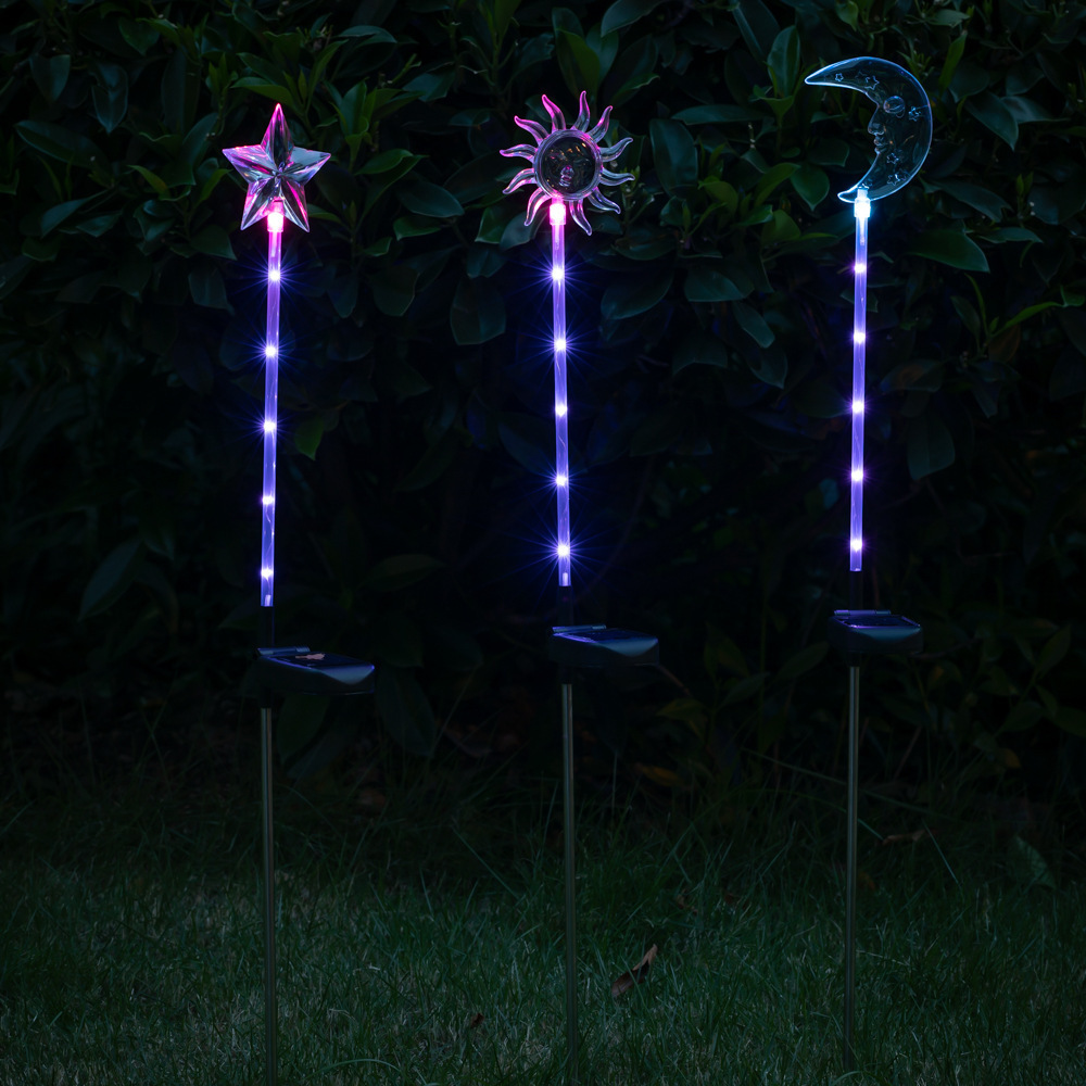 Cross-border stars, moonlights, five solar courtyard lights, garden lawn lights.