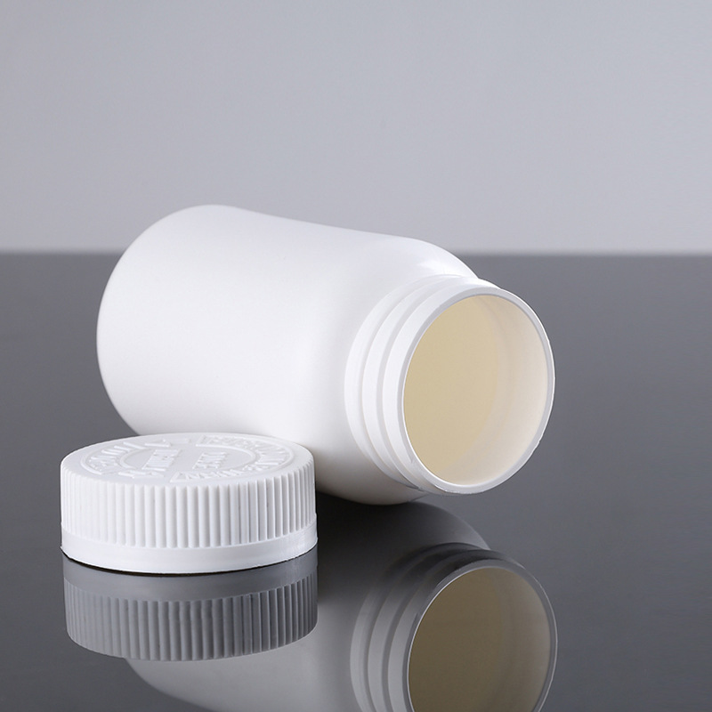 New Lida plastic PE solid powder capsules are distributed in sealed white empty bottles.