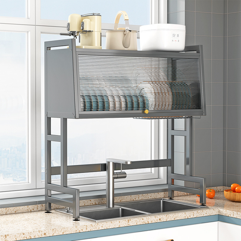 Ngăn tủ bếp và rửa bát dầu và tủ bếp với hồ bơi chống bụi.