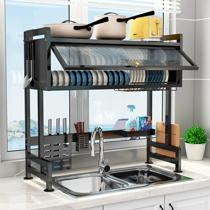 Ngăn tủ bếp và rửa bát dầu và tủ bếp với hồ bơi chống bụi.