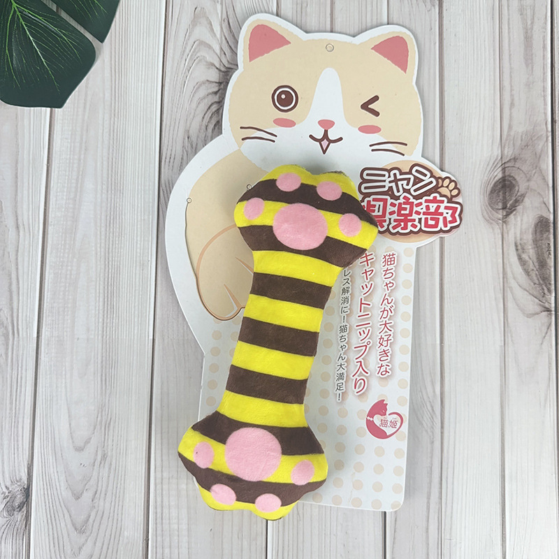 Cross-border pet dumb-bell cat toy toy velvet cat dolls eat their teeth and eat their strength.