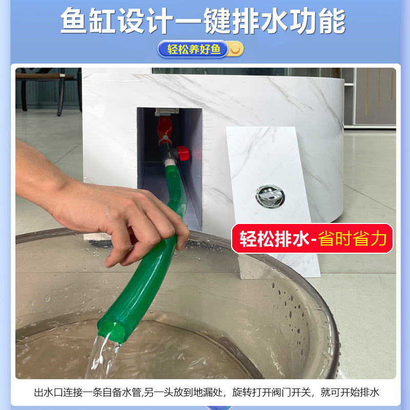 Tùy chỉnh các bể cá nửa vòng cho các thủy cung nhỏ, lười biếng mà không thay đổi bể cá để xem phòng khách.