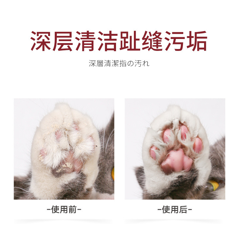 kojima pets clean the feet of cat dogs and dogs without rinsing Teddy's soles.