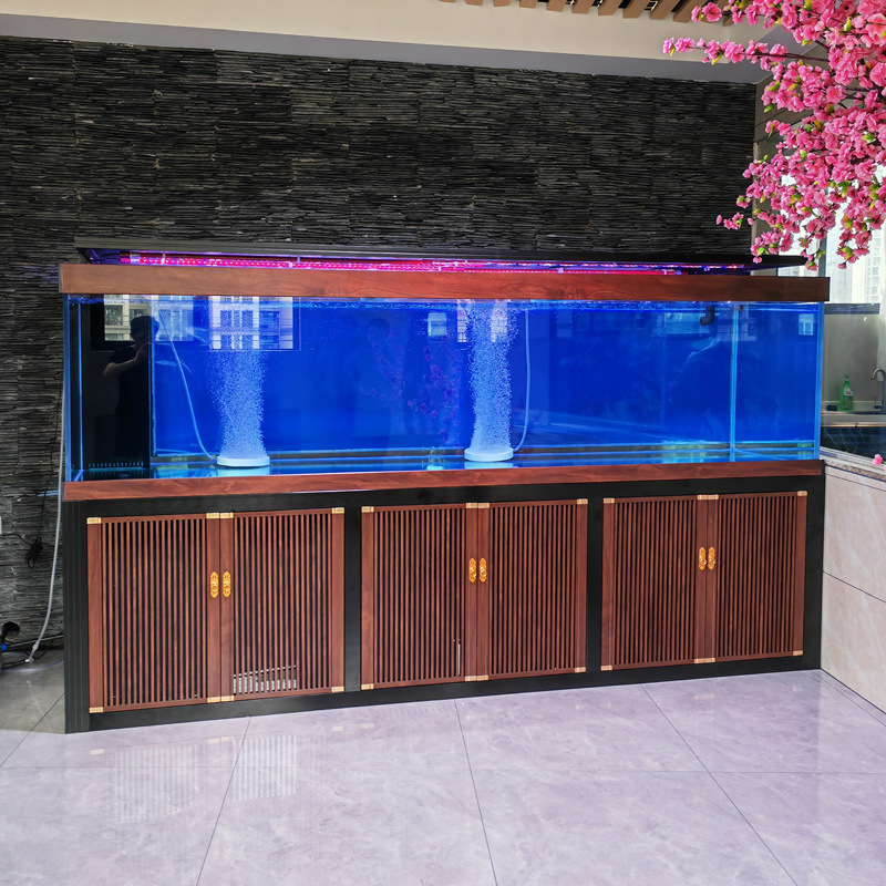Các bể cá siêu trắng sử dụng phòng khách của nó để cô lập văn phòng hải sản mới của Trung Quốc lọc cá dưới đáy bể.