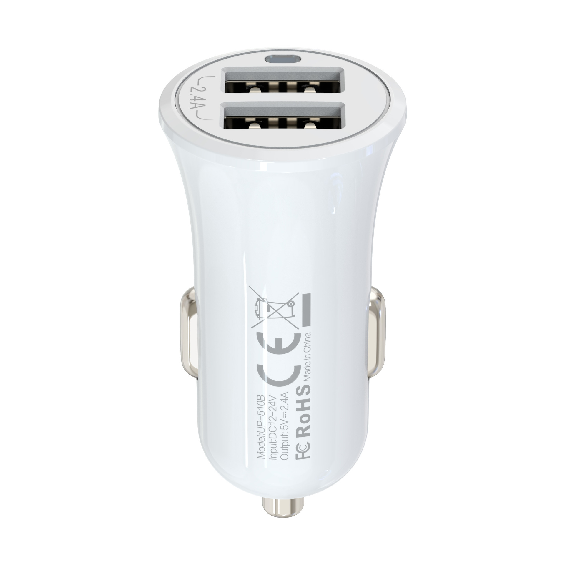 CE xác nhận 12W-di động mini chứa 2 chiếc USB tải xe 2 lần.