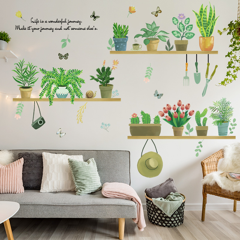 Bức tường màu xanh lá cây, phòng ngủ dính, loại bỏ đồ trang trí từ AY10164.