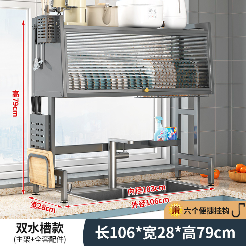 Ngăn tủ bếp và rửa bát dầu và tủ bếp với hồ bơi chống bụi.