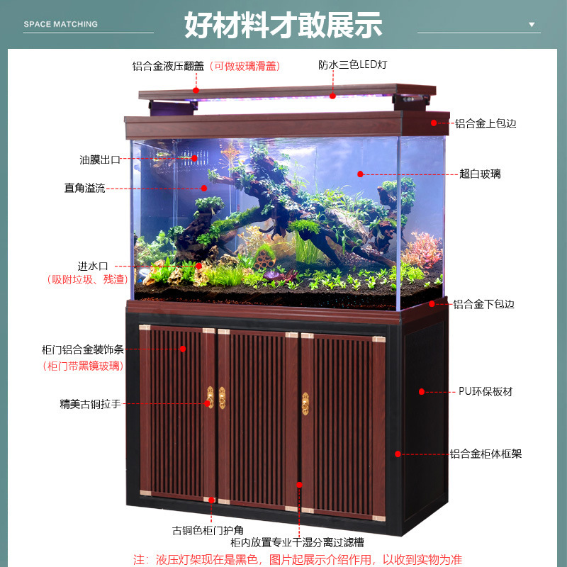 Các bể cá siêu trắng sử dụng phòng khách của nó để cô lập văn phòng hải sản mới của Trung Quốc lọc cá dưới đáy bể.