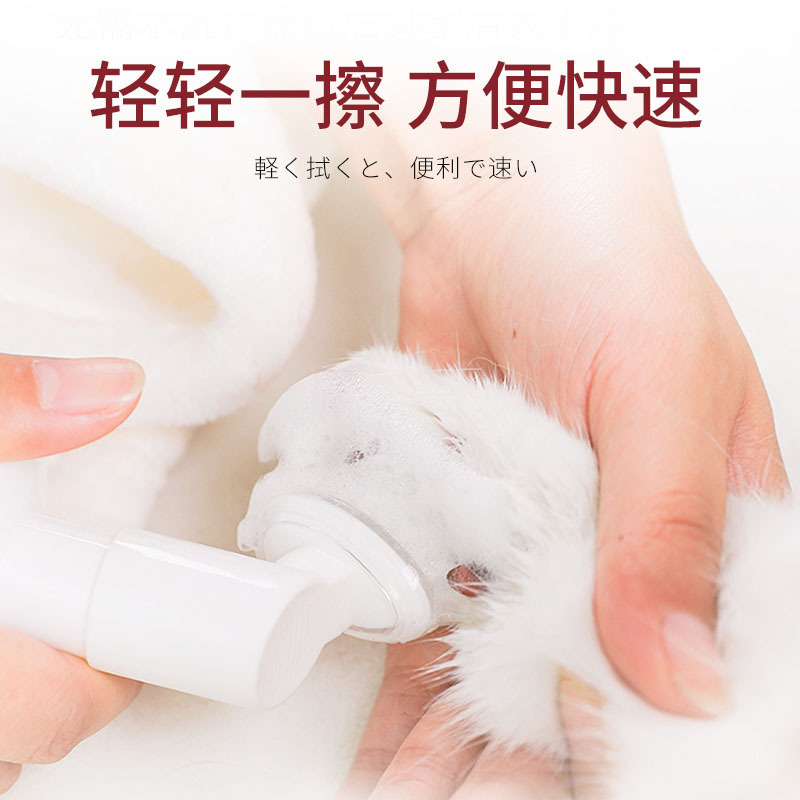 kojima pets clean the feet of cat dogs and dogs without rinsing Teddy's soles.