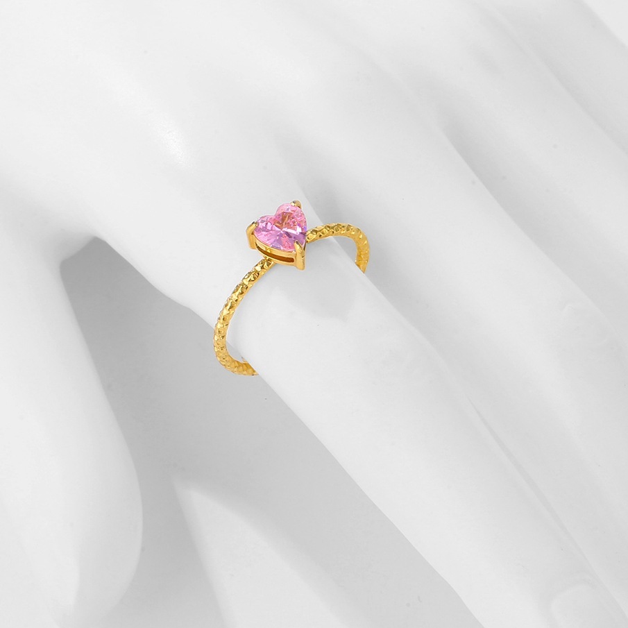 Ngọt ngào, lãng mạn, màu hồng, hồng, hồng, hồng, màu hồng, 18 carat áo choàng, nhẫn không gỉ.