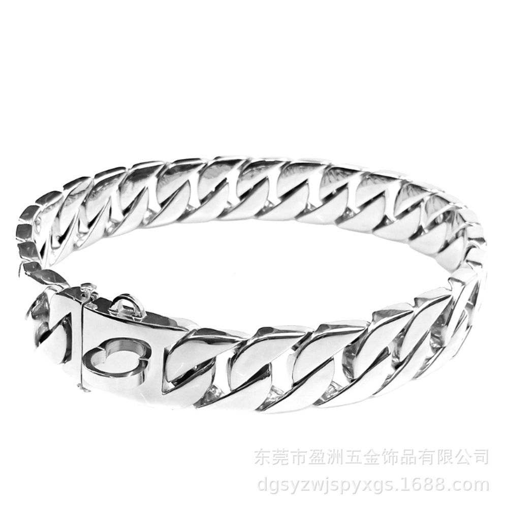Giao dịch nước ngoài qua hàng rào thép không rỉ, dây chuyền chó vàng 32mm để kéo cổ chó cưng