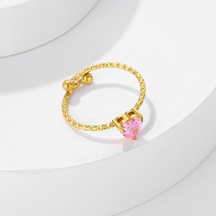 Ngọt ngào, lãng mạn, màu hồng, hồng, hồng, hồng, màu hồng, 18 carat áo choàng, nhẫn không gỉ.
