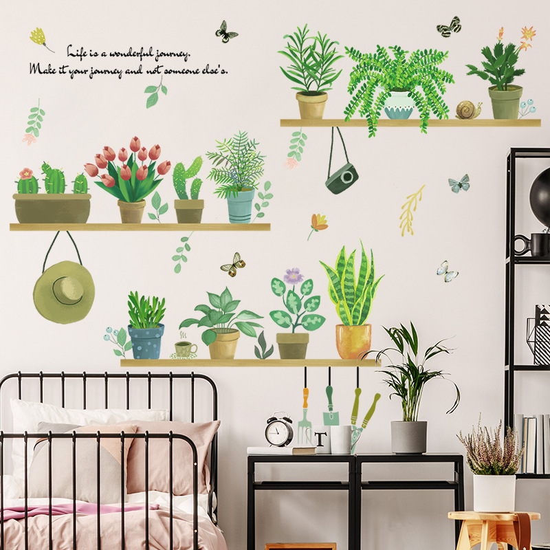 Bức tường màu xanh lá cây, phòng ngủ dính, loại bỏ đồ trang trí từ AY10164.