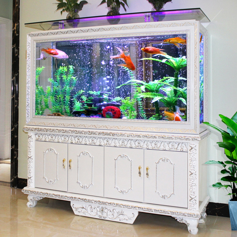 Các tủ đựng giày thủy tinh sáng tạo của cá Châu Âu, hình chữ nhật, cỡ trung bình, cỡ lớn của cá vàng.