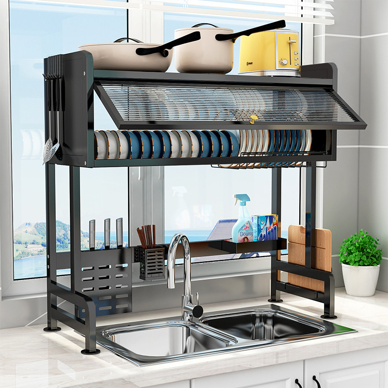 Ngăn tủ bếp và rửa bát dầu và tủ bếp với hồ bơi chống bụi.