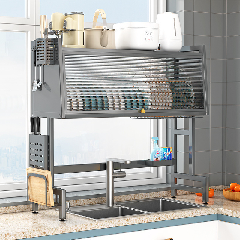 Ngăn tủ bếp và rửa bát dầu và tủ bếp với hồ bơi chống bụi.