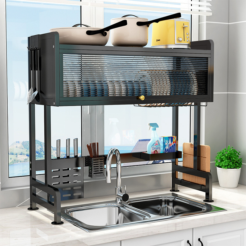 Ngăn tủ bếp và rửa bát dầu và tủ bếp với hồ bơi chống bụi.