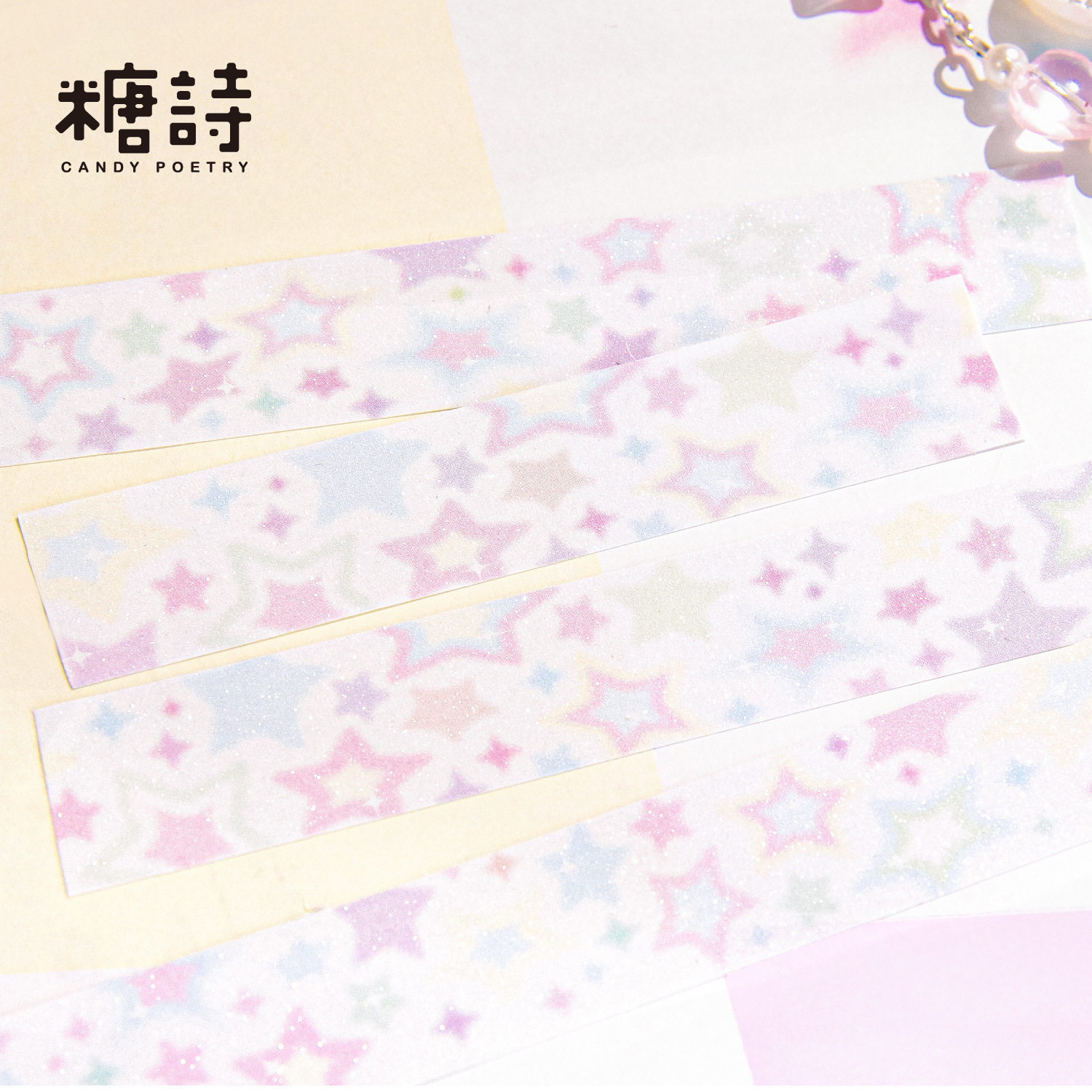 Cuộn băng mạ đường bằng đồng đã bắt được một loạt các ngôi sao, một ngôi sao màu dán mới xinh xắn.
