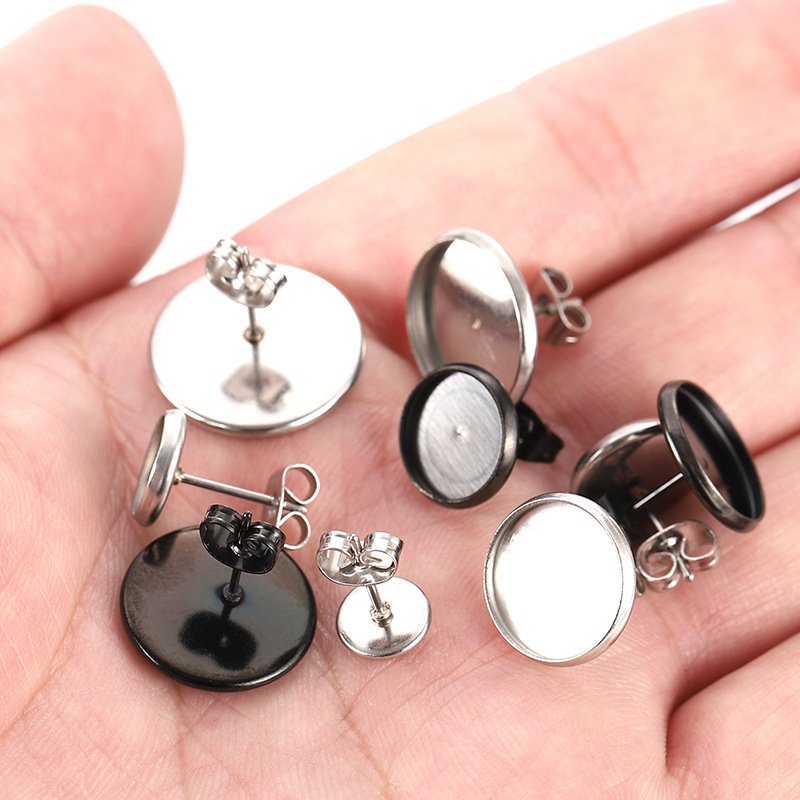 Stainless steel earplugs, circular bottom-toe vacuum electroplating, gold black earplugs, allergy earplugs.