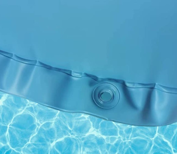 Inflated pool pillows, pvc and thick pool for cold floats.