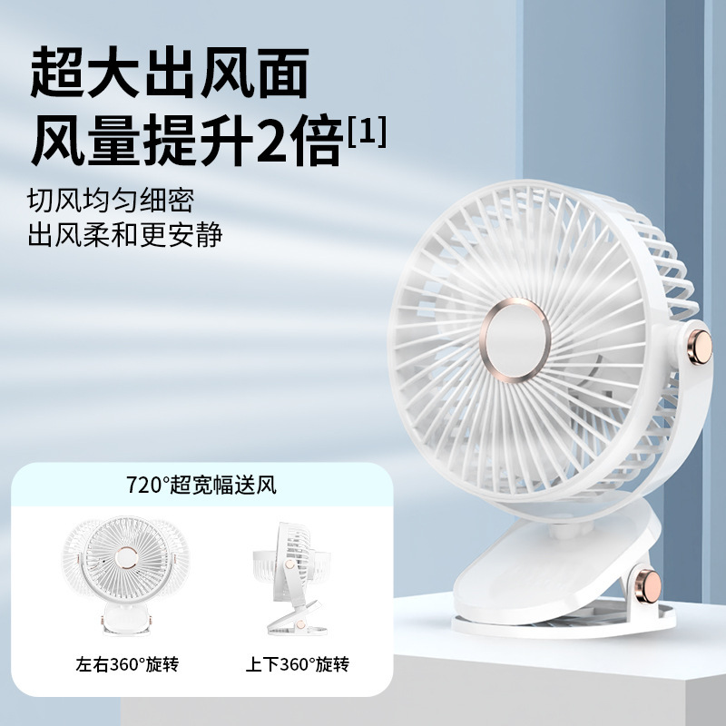 5 fan nhỏ của Mỹ, được cung cấp năng lượng bởi một quạt điện trên giường ngủ.