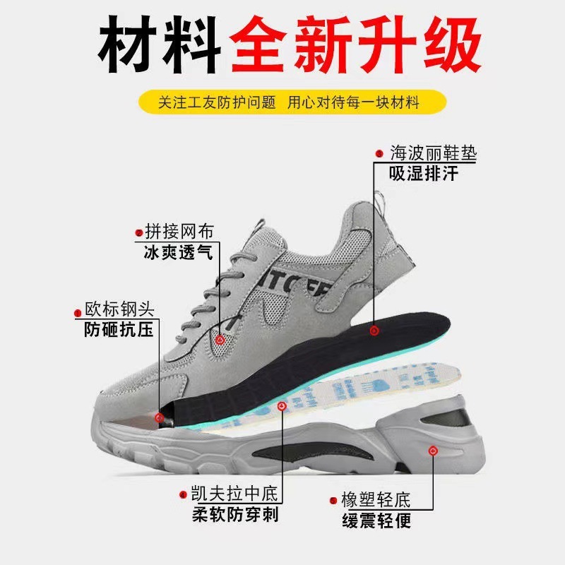 The new colored, air-skinned man with a steel bag head protected against piercing working shoes.