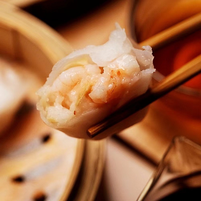 25g 결정 새우 만두 (작은) 냉장 된 넓은 항구 스낵 식품 아침 반 완성