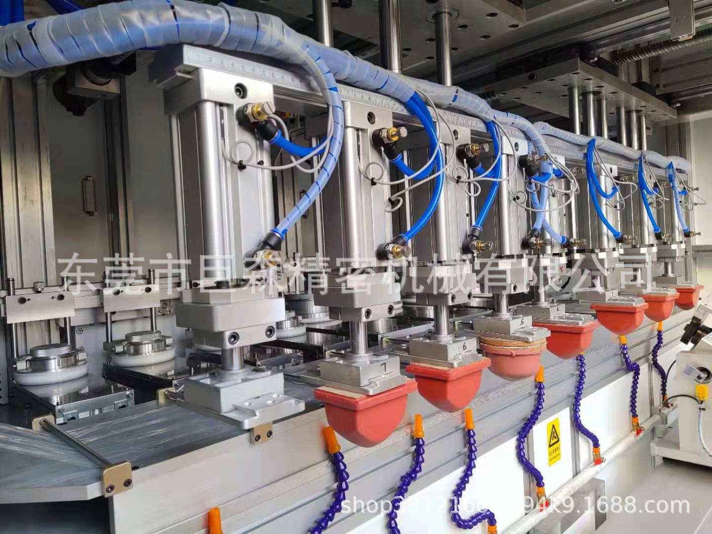 Guangdong manufacturer produces a fully automated six-colour rotation multi-angle presser plastic-shell flipper.