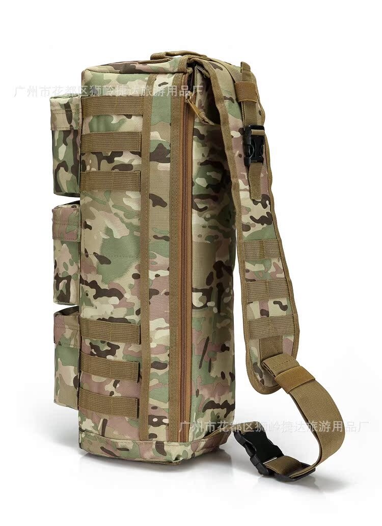 Tactical single-shouldered backpacks.