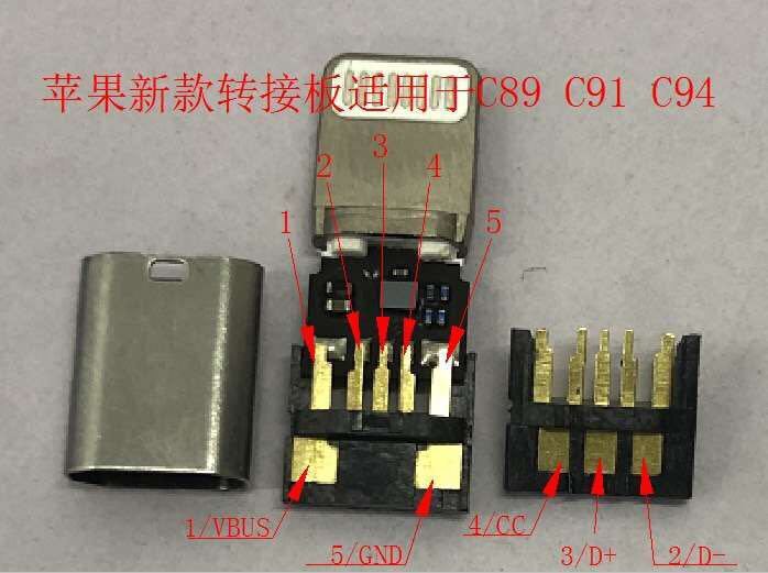 C94 to TYPEC parentel C94 to board C94 shield to C94 bar.