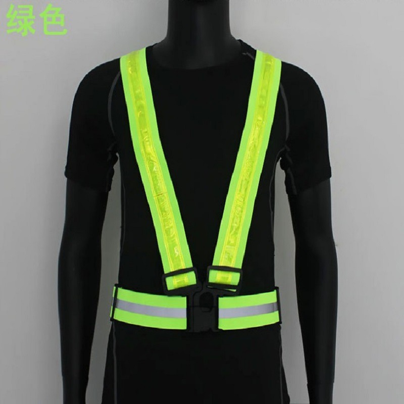 Buổi tối tập thể dục ngoài trời, áo vest phản xạ lại cảnh báo U.S.B. sạc thắt lưng đèn LED.