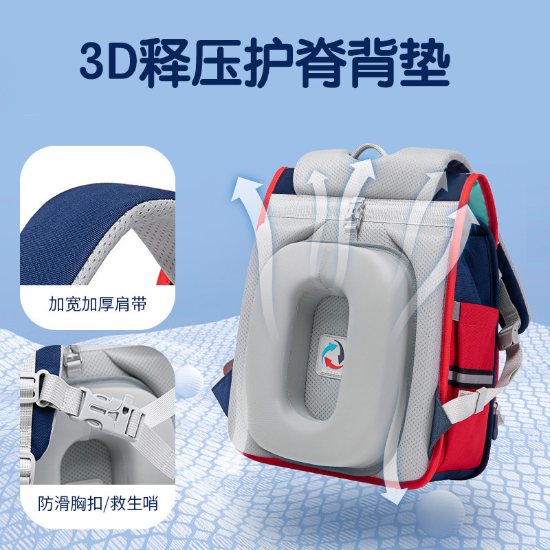 Túi học sinh mới có thể được bao bọc bởi hai ba lô vai dành cho nam và nữ điểm 1 đến 6