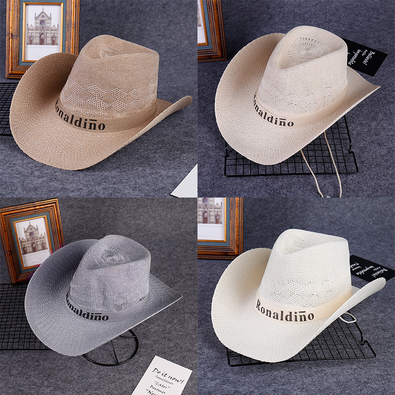 The Outdoor Straw Hat Man covered the Western Cowboys' Sunshine Hats, the Summer Tour Sir.