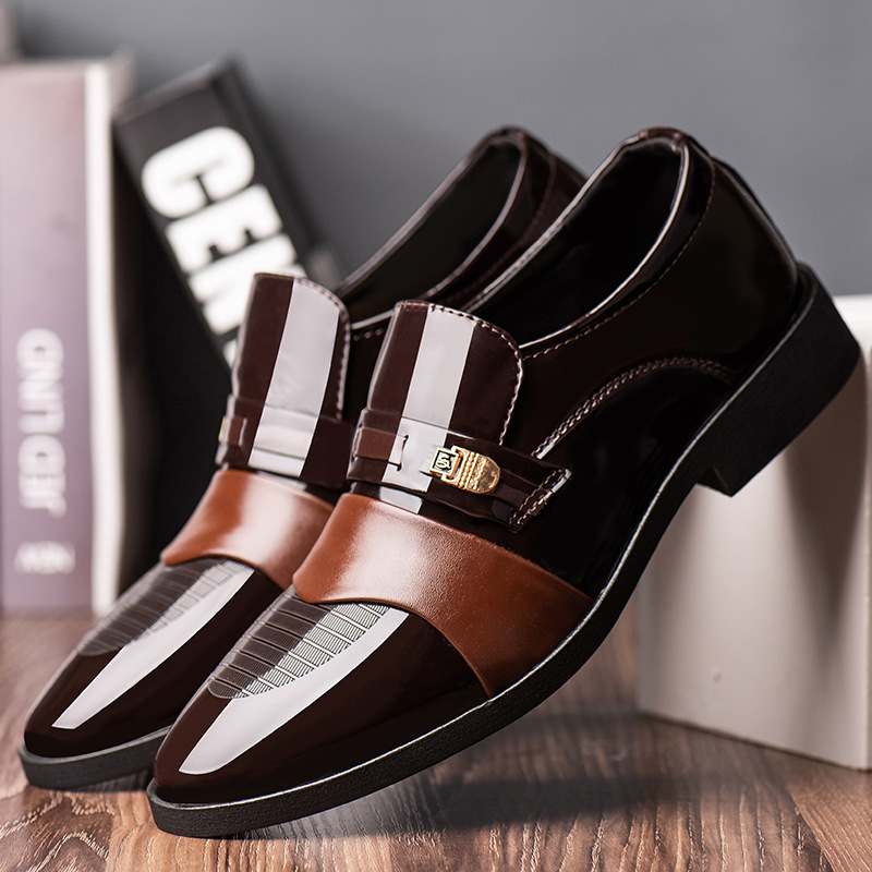 Men's business is dressed as gentlemen's ingenuity shoes, office leisure boys' shoes, English leather shoes.