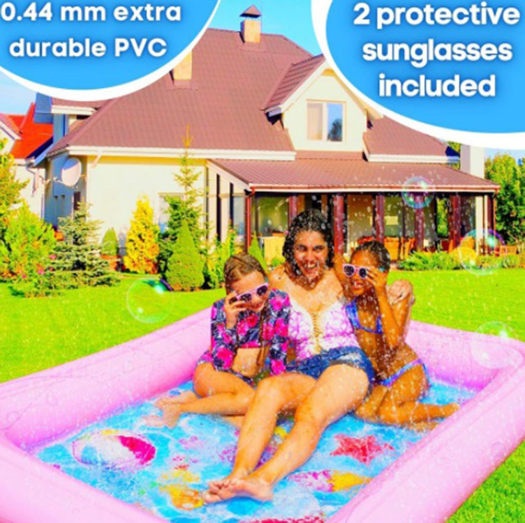 Plant supplies pvc inflated children, inflated rectangular swimming pools, inflated children's water toys.