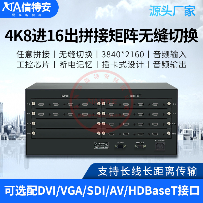 4K8에서 16-out-wall 큰 스크린 videoconferencing HDMI 이음새가 없는 모체 스위치 관제사
