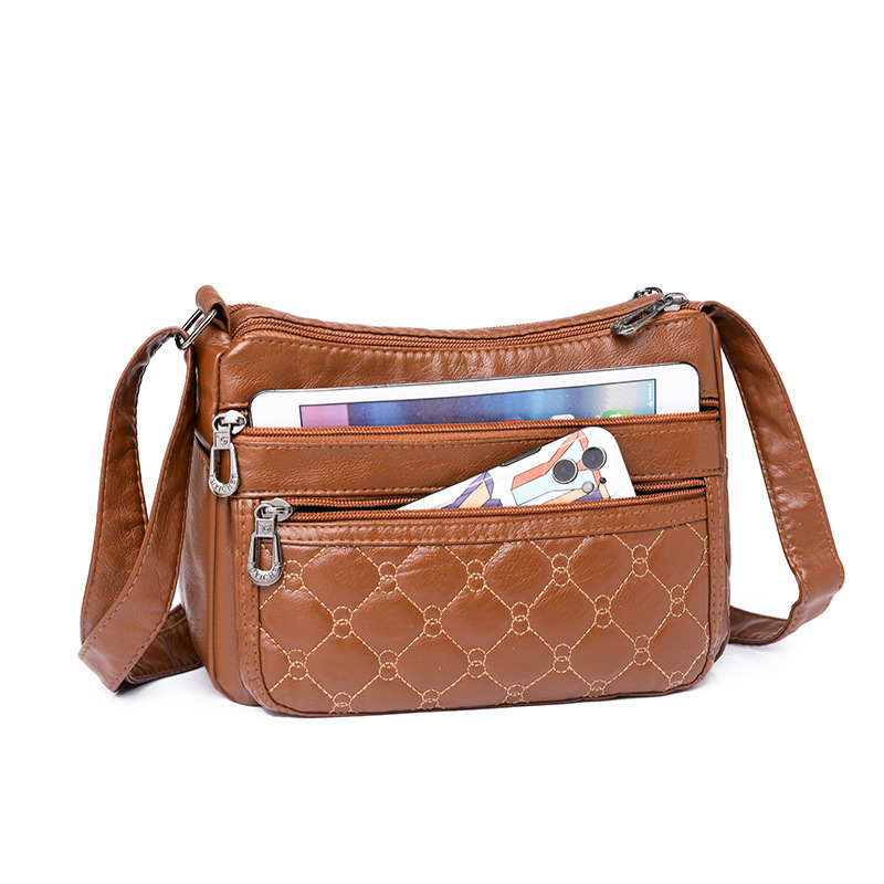 2023 new street glitter-skin-skin bag for a middle-aged, single-shouldered mother bag for a water-washing bag.