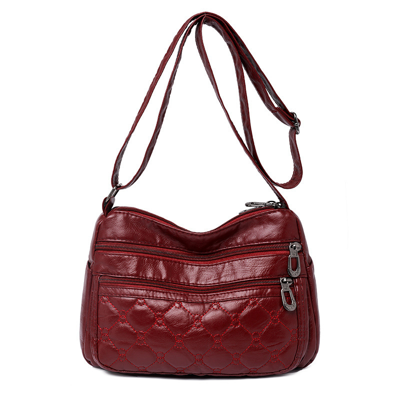 2023 new street glitter-skin-skin bag for a middle-aged, single-shouldered mother bag for a water-washing bag.