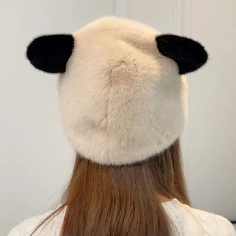 Cutie bear ears, new velvet caps. Men and women, warmer and warmer in winter.