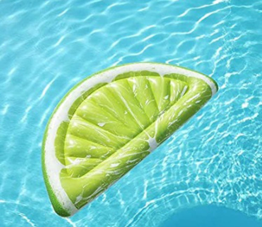 Plant supplies pvc green lemon flounders, tropical fruit flounders, pool fun float surfboards.