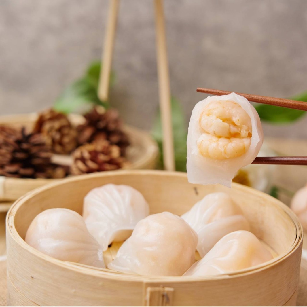 奇乡40g水晶虾饺店广式茶楼早茶点心早餐虾肉饺