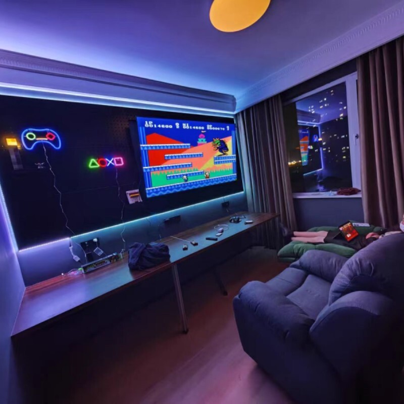 นําแสงที่มีบรรยากาศ RGB แสงและแสงพื้นที่ทํางานในห้องนั่งเล่น