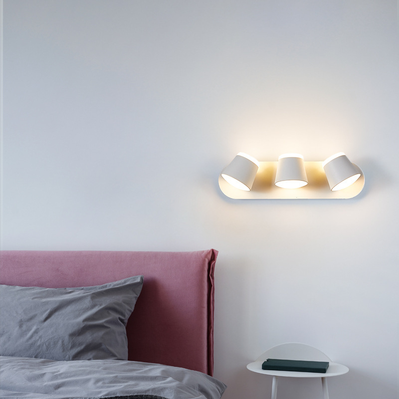 Nordic Creative Led-Bed Headlamps 현대 짧은 책가방 거실에 벽을 읽으십시오