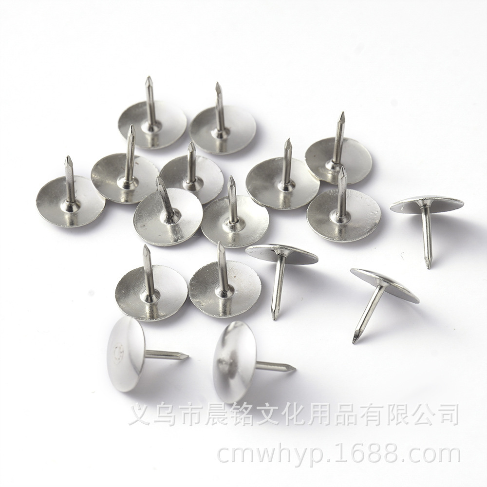 Cross-border, metal-plated nickel nail office supplies fixed needle board photo wall decoration, flat head fixed wall