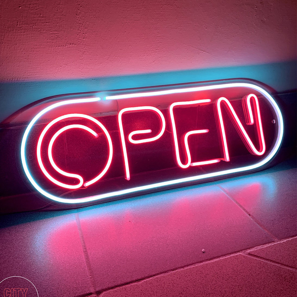 Led Neon Lantern Mở cửa bên ngoài nhà hàng đèn chùm để trao đổi