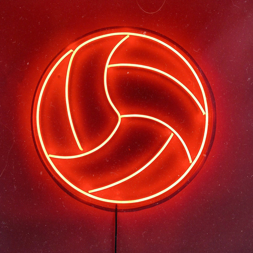 Ied Neon Volleyball Light Club, máy gia tốc, sáng tạo, hàng chéo.