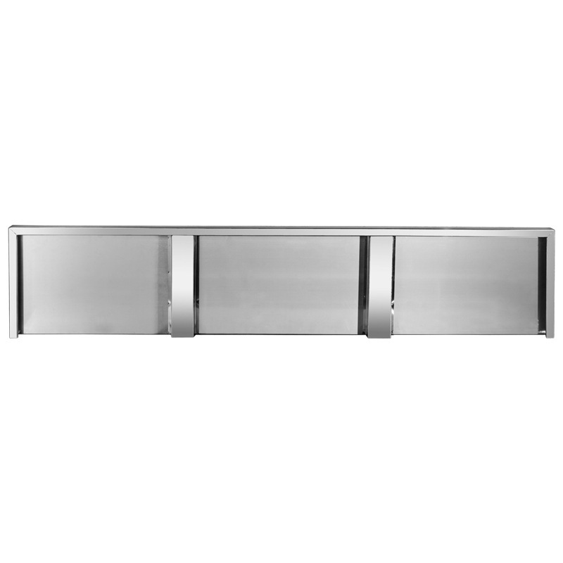 Một lớp thép không gỉ với một bức tường.