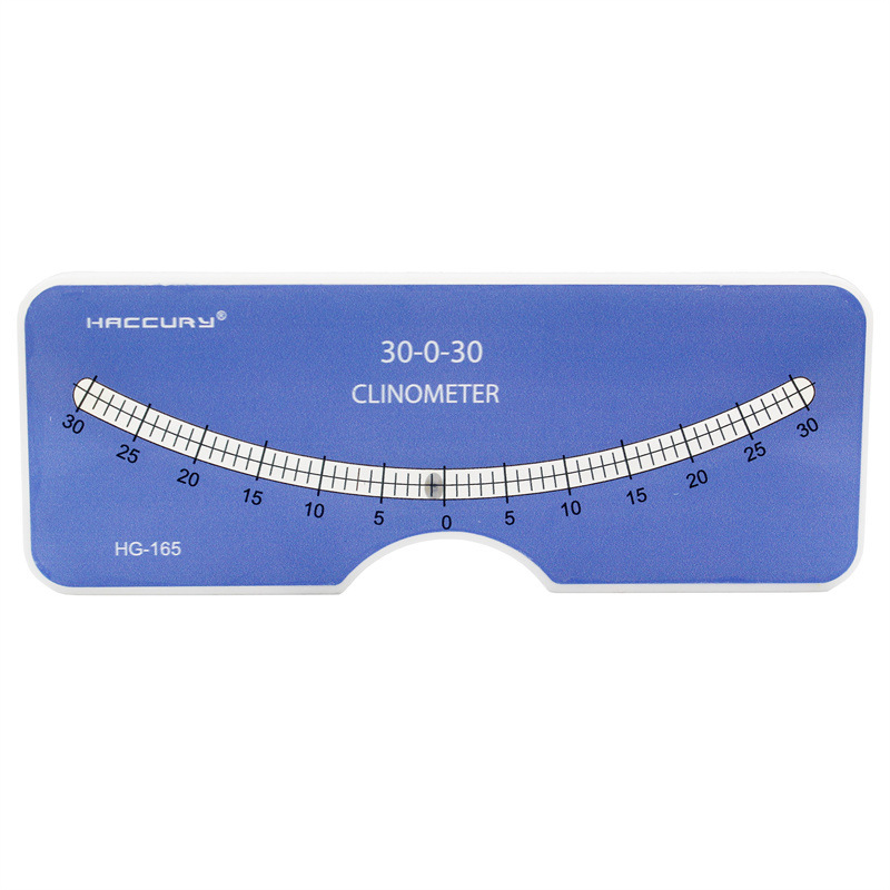 The spinal instrument blue plastic at a horizontal angle, the steel plume sloper, and the oscillation range is positive and negative at 30 degrees.