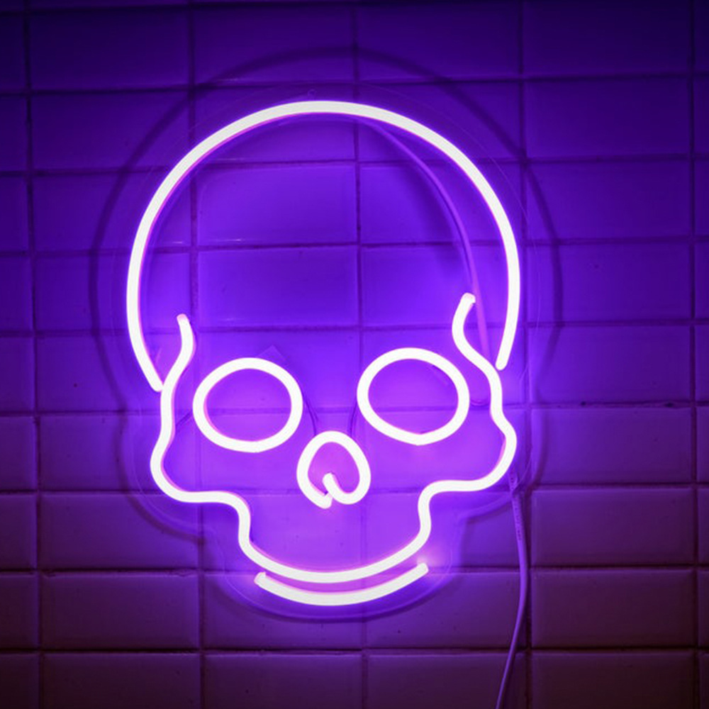 "Hallow Neon Skull hình bóng ma"