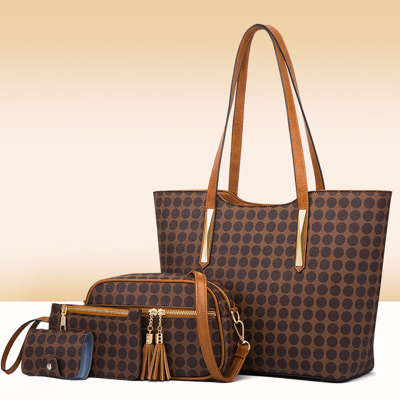 "Full bag, 2024 new fashion, four packs of a mother's bag, one-shoulder handbag, and handbags."